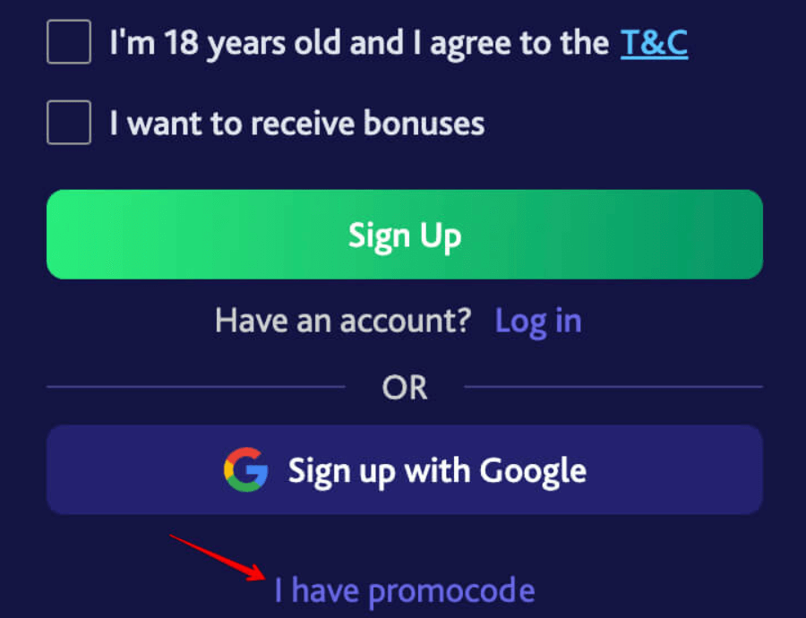 7Bit Casino register form step 4