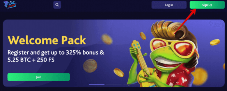 how to register at 7Bit Casino step 1